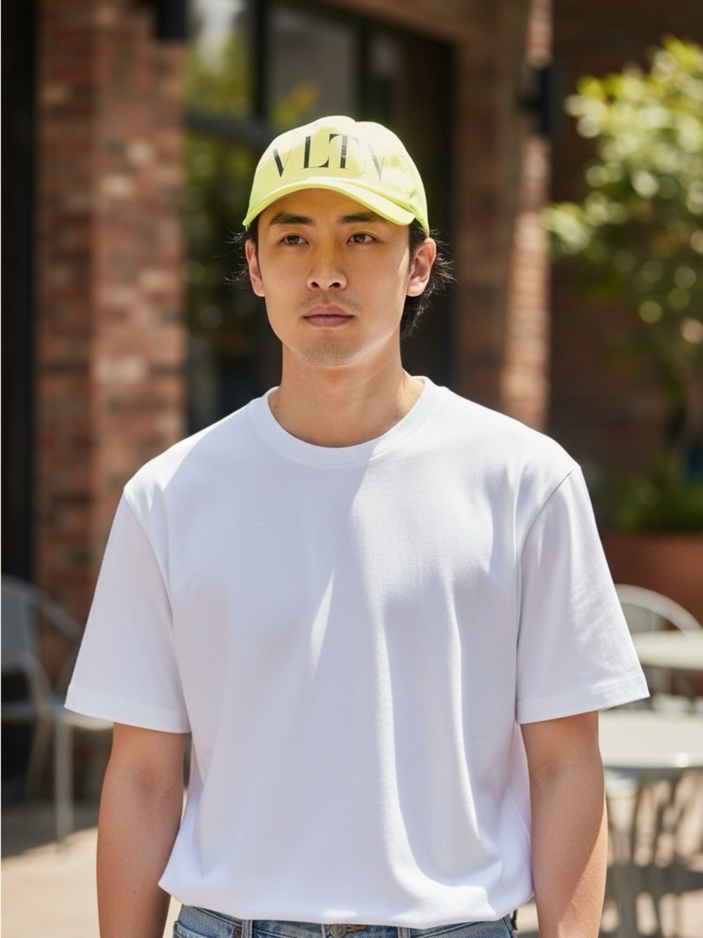 Valentino Garavani Neon Yellow Baseball Cap Unisex NWT - Picture 9 of 9